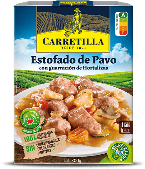 Estofado de Pavo con Guarnición de Hortalizas