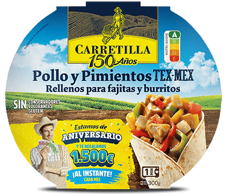 Relleno para Fajitas y Burritos listo para comer | Carretilla